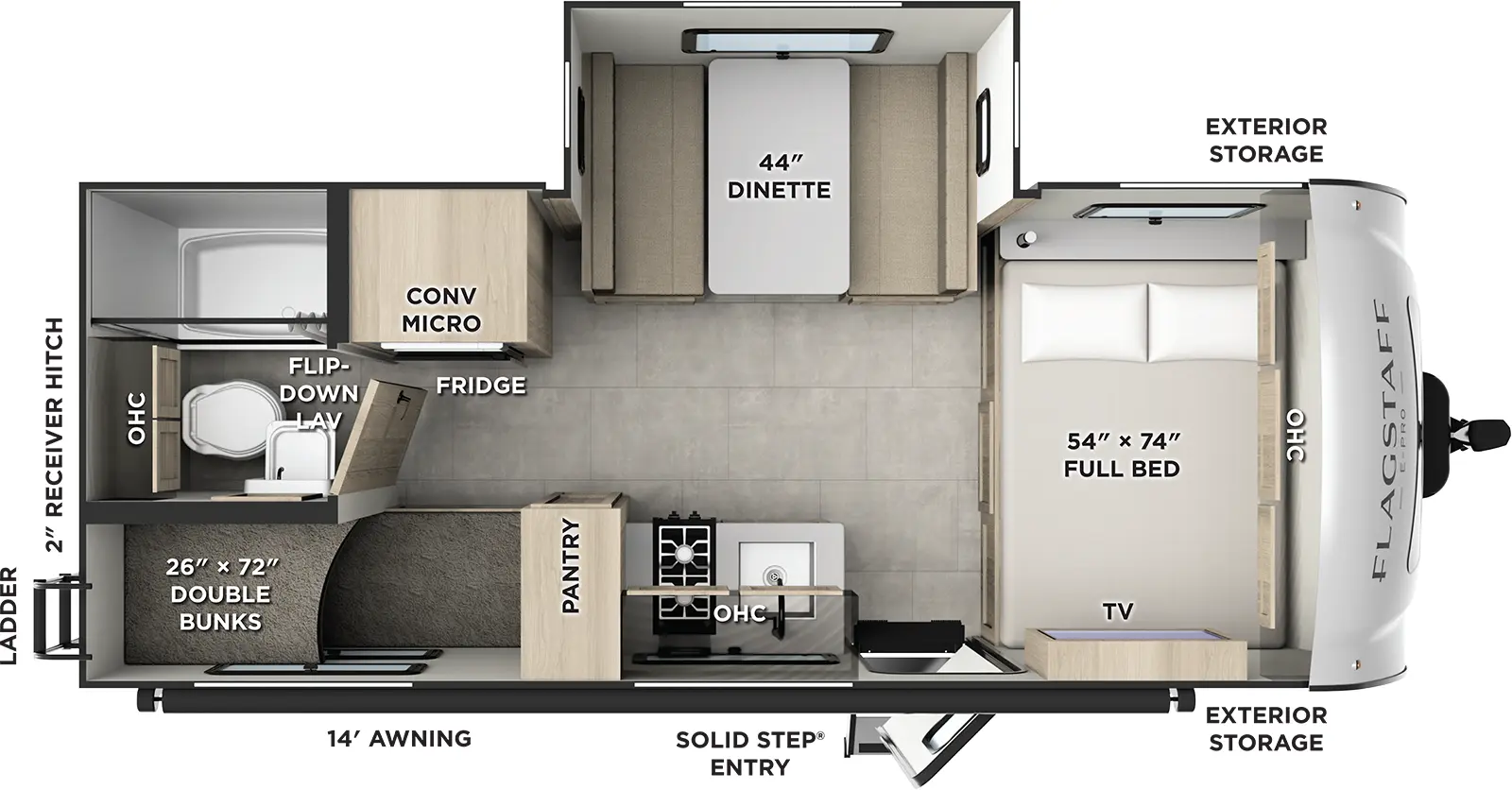 Flagstaff E Pro E20BH Floorplan